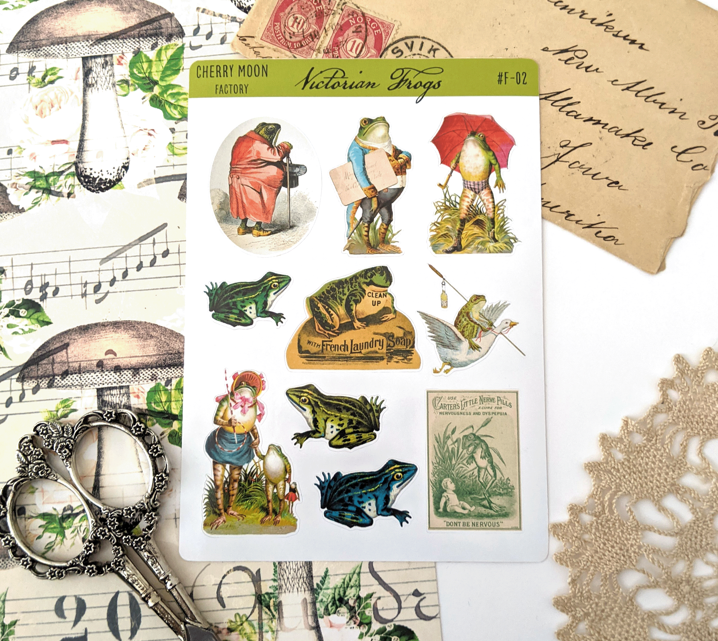 Victorian Garden Sticker Pack – Cherry Moon Factory