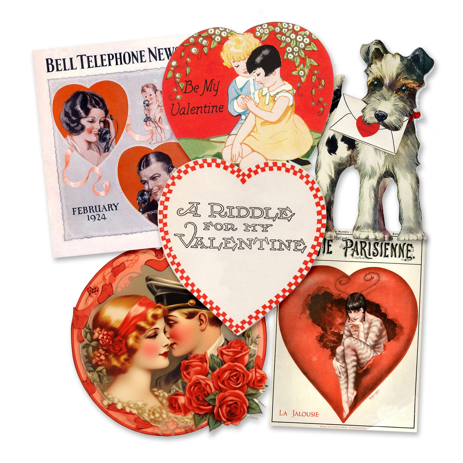1920's Vintage Valentine Sticker Pack