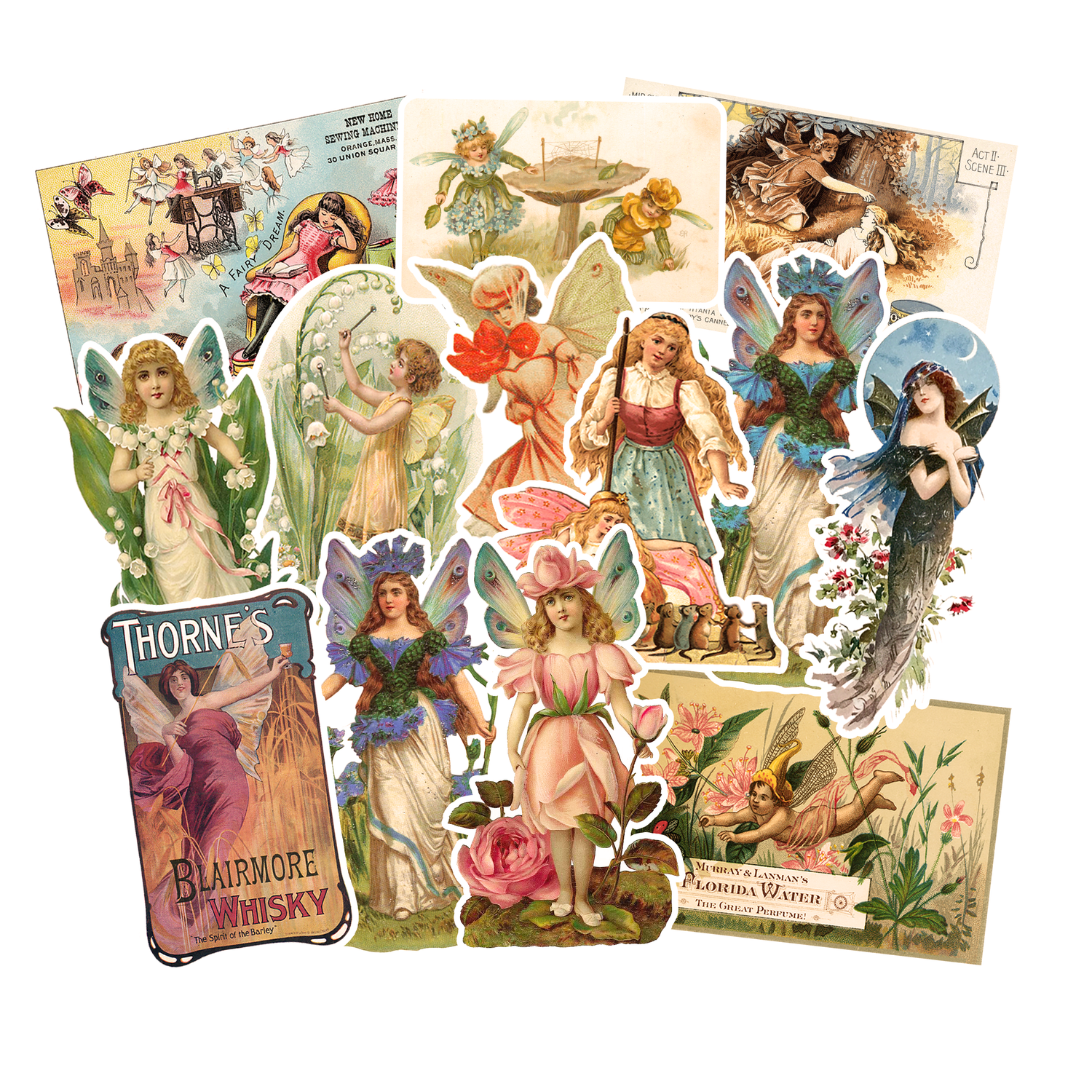Vintage Fairies Sticker Pack – Cherry Moon Factory