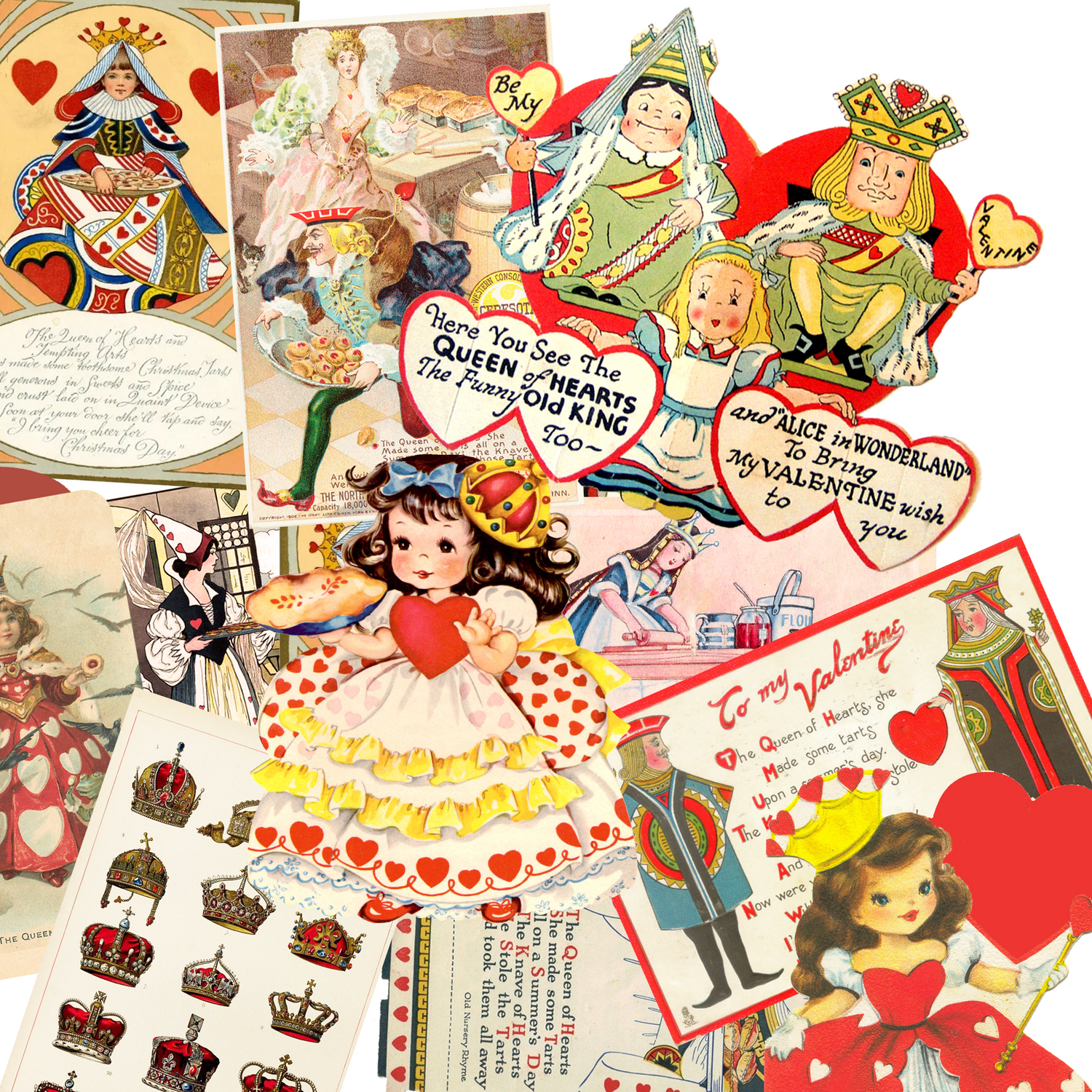 Vintage Valentine Stickers Pack – Cherry Moon Factory