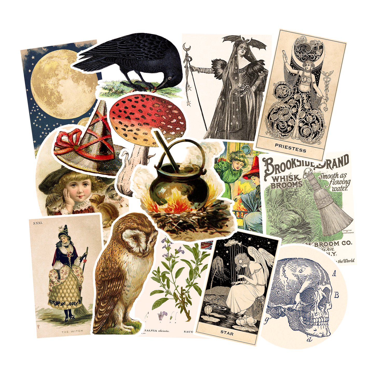 Victorian Witch Sticker Pack