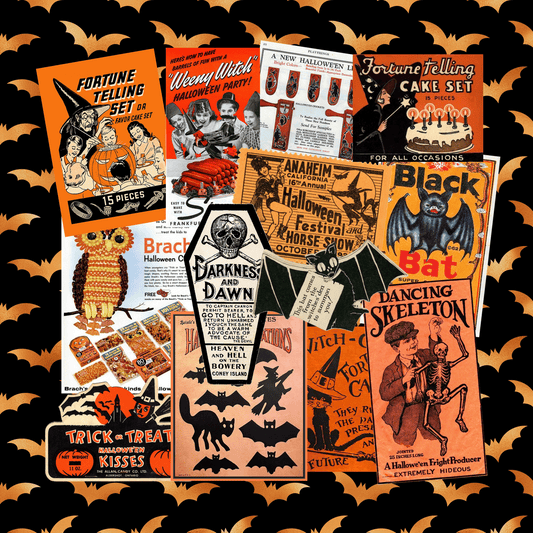 vintage halloween stickers