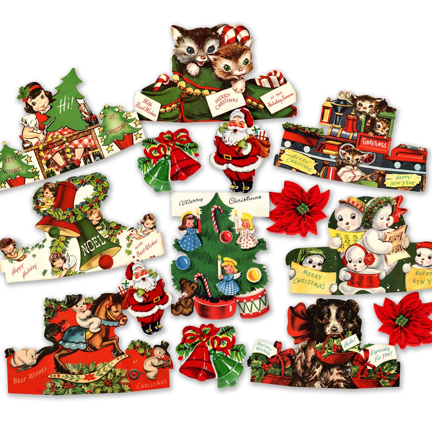 Vintage Christmas Stickers – Cherry Moon Factory