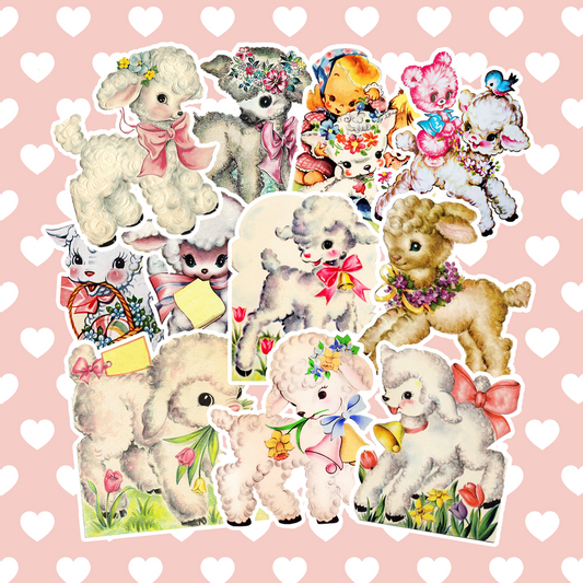 Vintage Lamb Sticker Pack