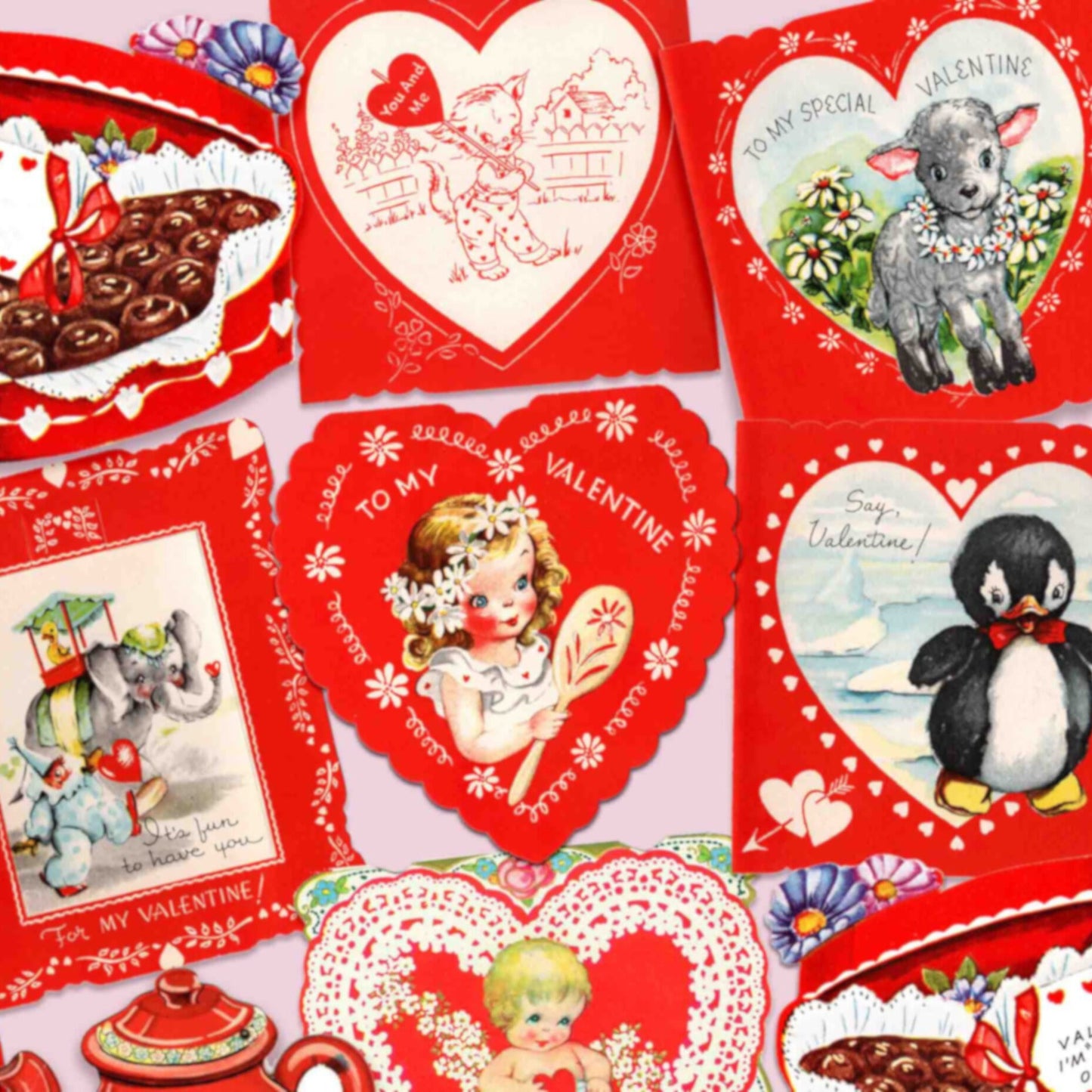 Vintage Valentine Stickers Pack – Cherry Moon Factory