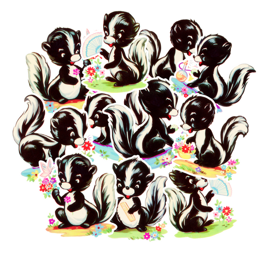 Vintage Skunks Sticker Pack