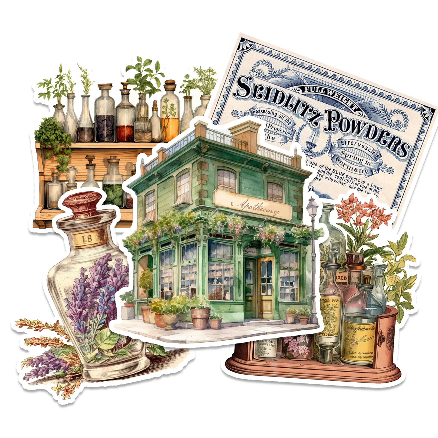 Vintage Apothecary Sticker Pack