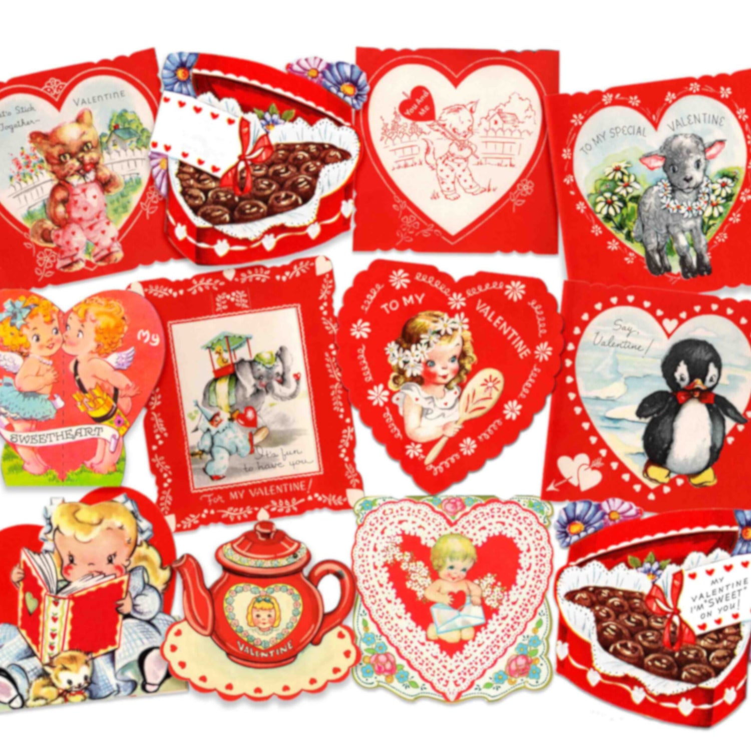 Groovy Valentines Stickers, Retro Valentine Sticker Bundle By ArtFM