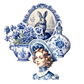 Delft blue stickers