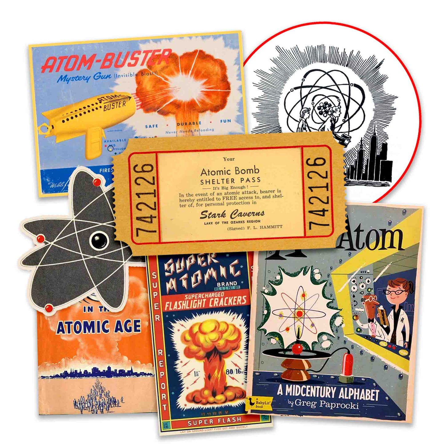 Vintage Atomic Era Sticker Pack
