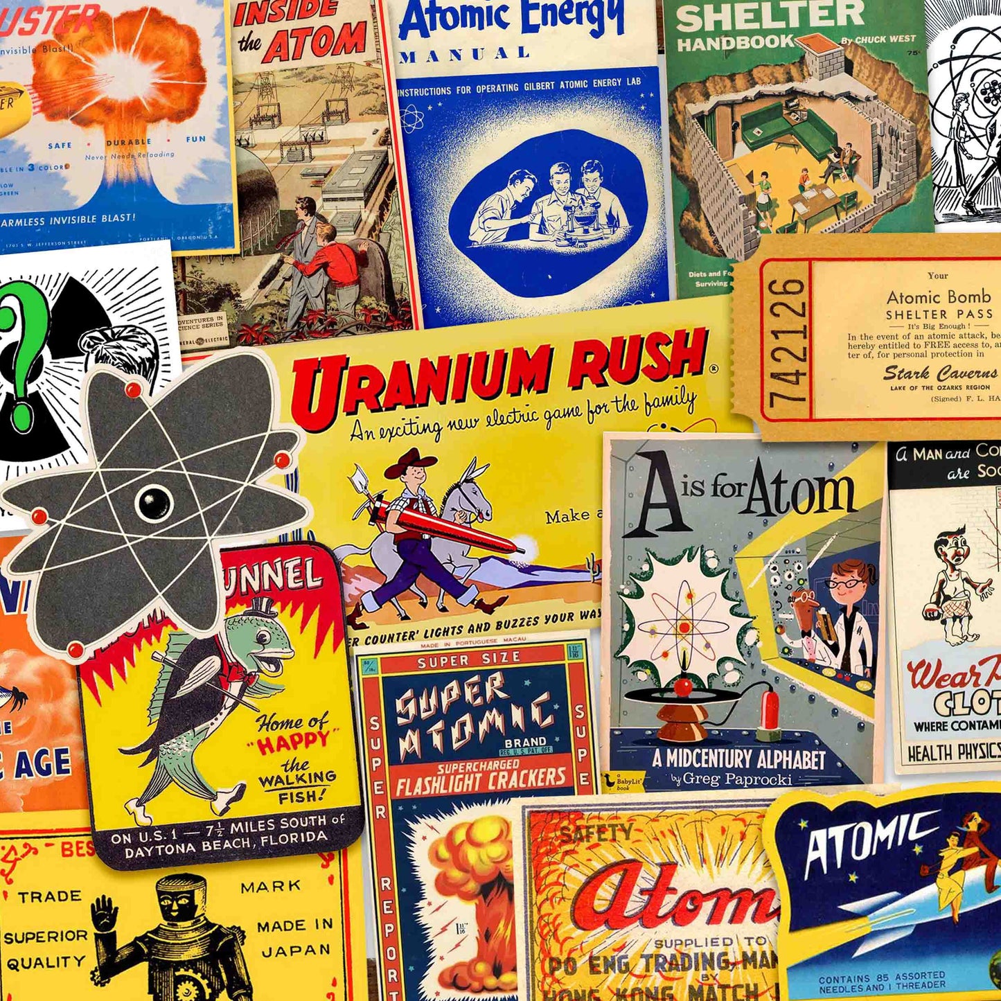 Vintage Atomic Era Sticker Pack