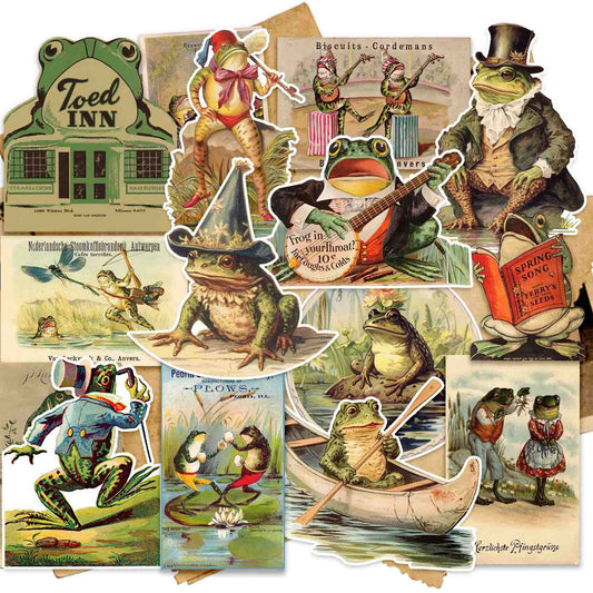 Vintage Frog Sticker Pack