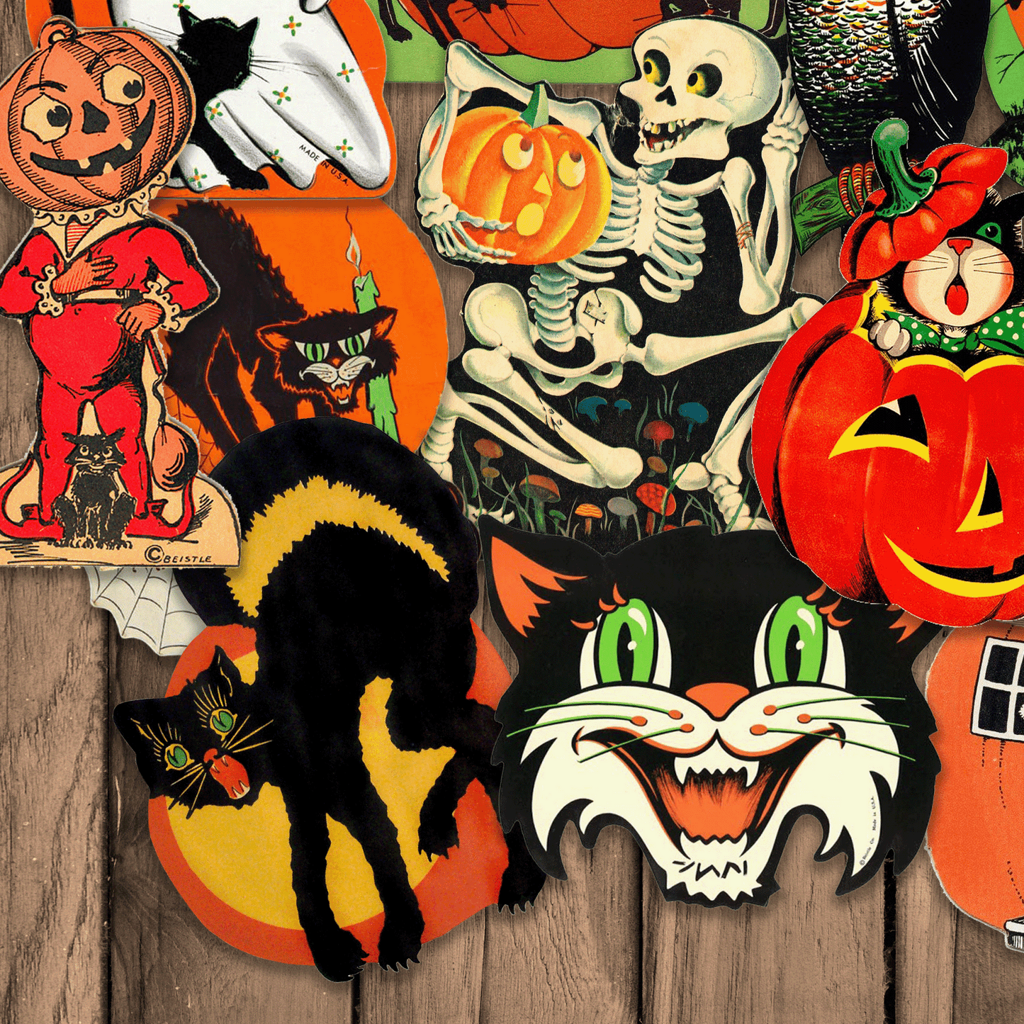 Vintage Halloween Stickers