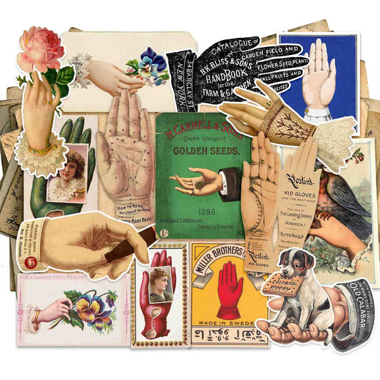 Vintage Hand Sticker Pack