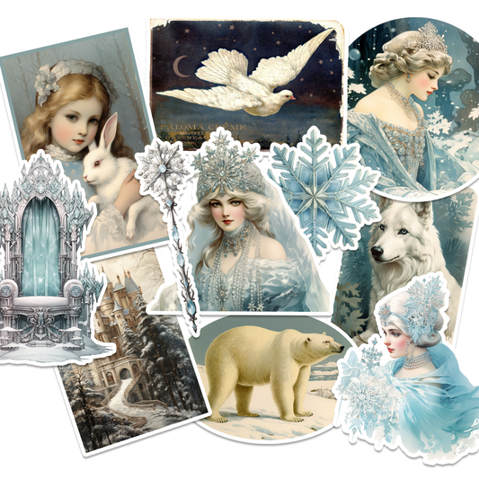 Vintage Snow Queen Sticker Pack
