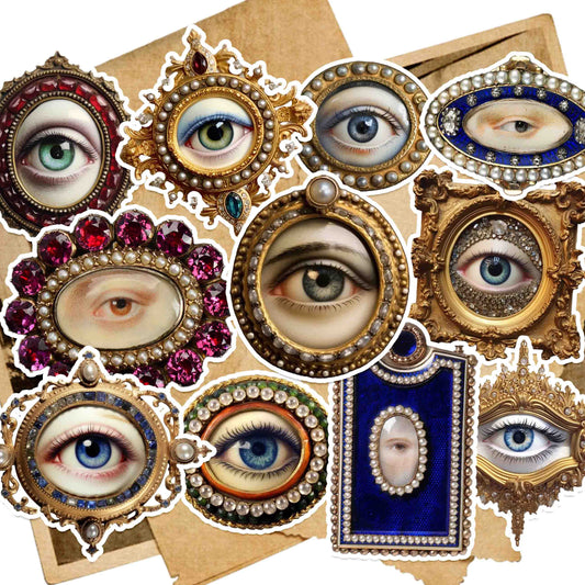 Vintage Lovers Eye Sticker Pack