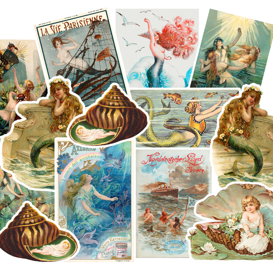 Victorian Mermaid Sticker Pack