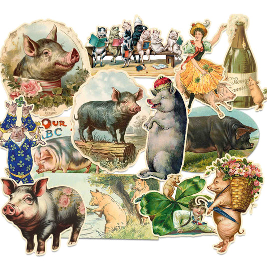 Victorian Pigs Sticker Pack
