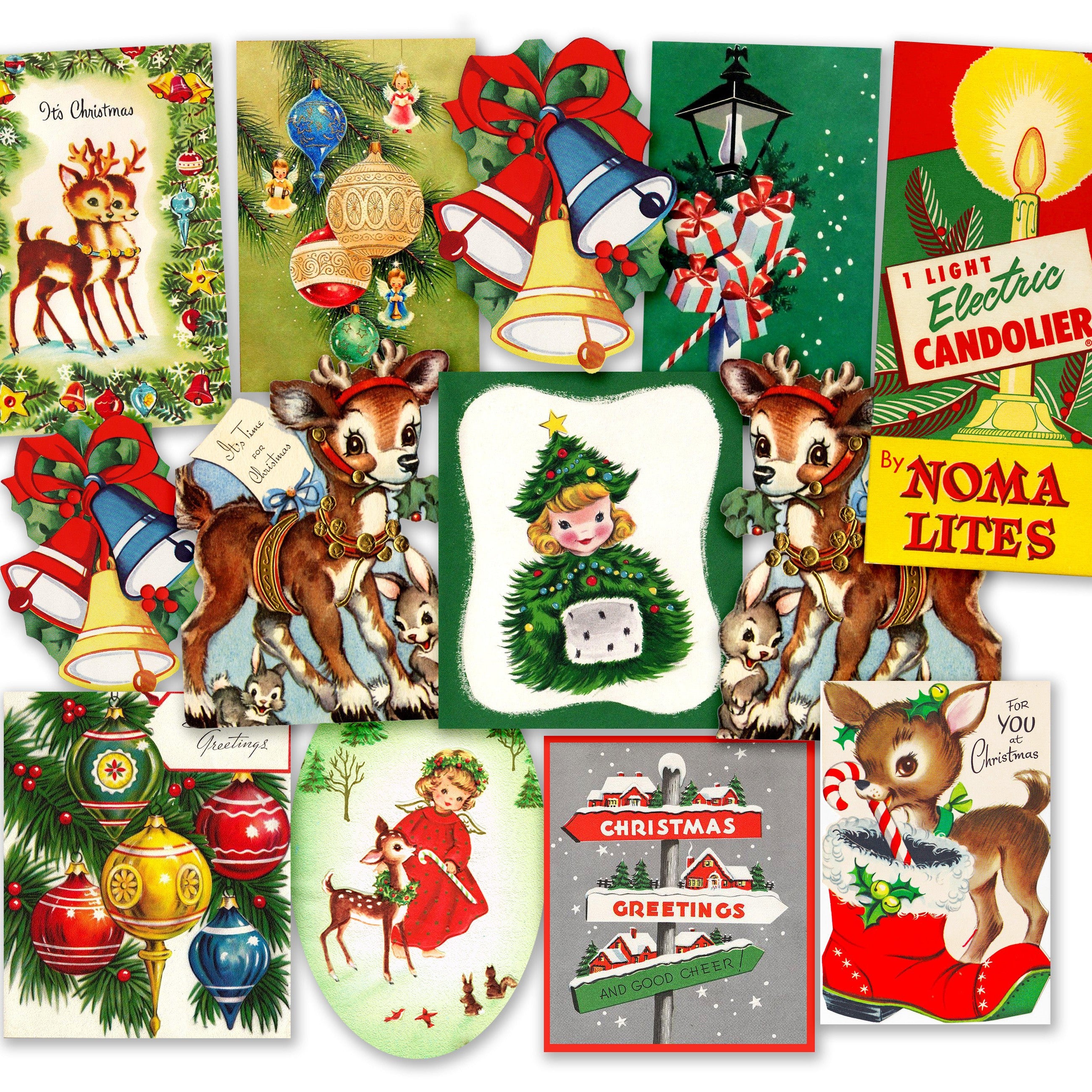 Vintage Christmas Stickers 