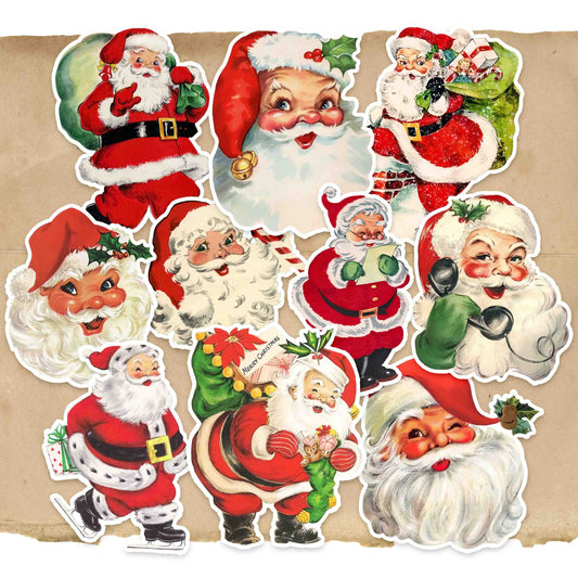 Retro Santa Sticker Pack