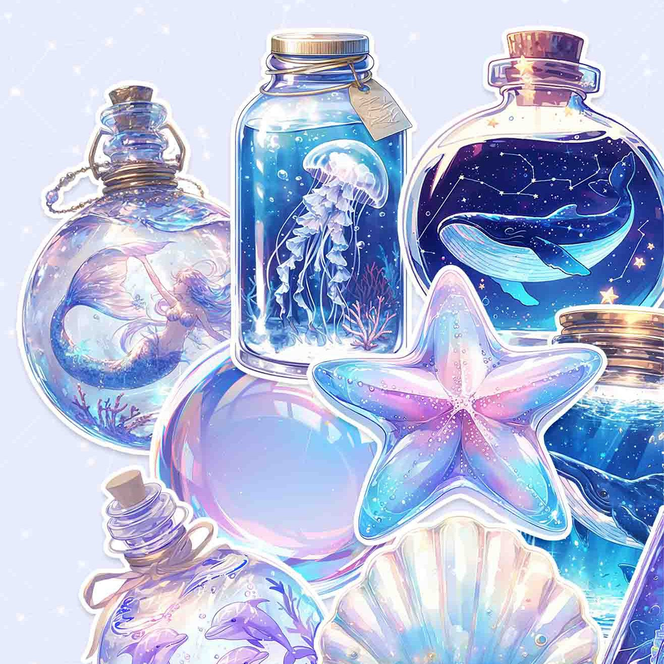 Magical Ocean Bottle Stickers