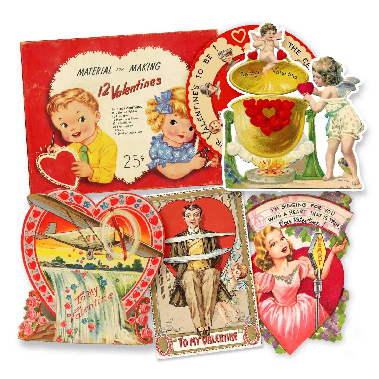 Vintage Valentine Stickers Pack – Cherry Moon Factory
