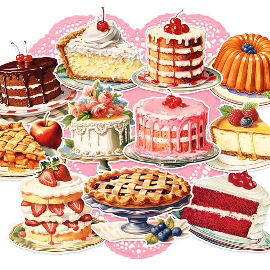 Cute Cakes and Sweet Treats Stickers Pack