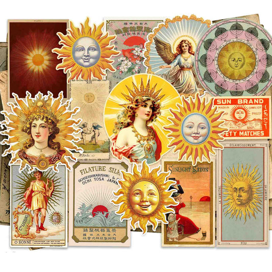 Vintage Sun Sticker Pack