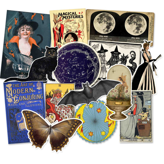 Vintage Witch Dark Academia Sticker Pack