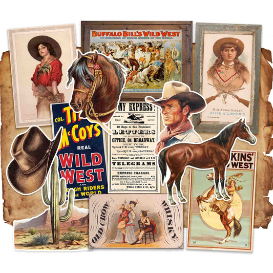 Vintage Wild West Sticker Pack