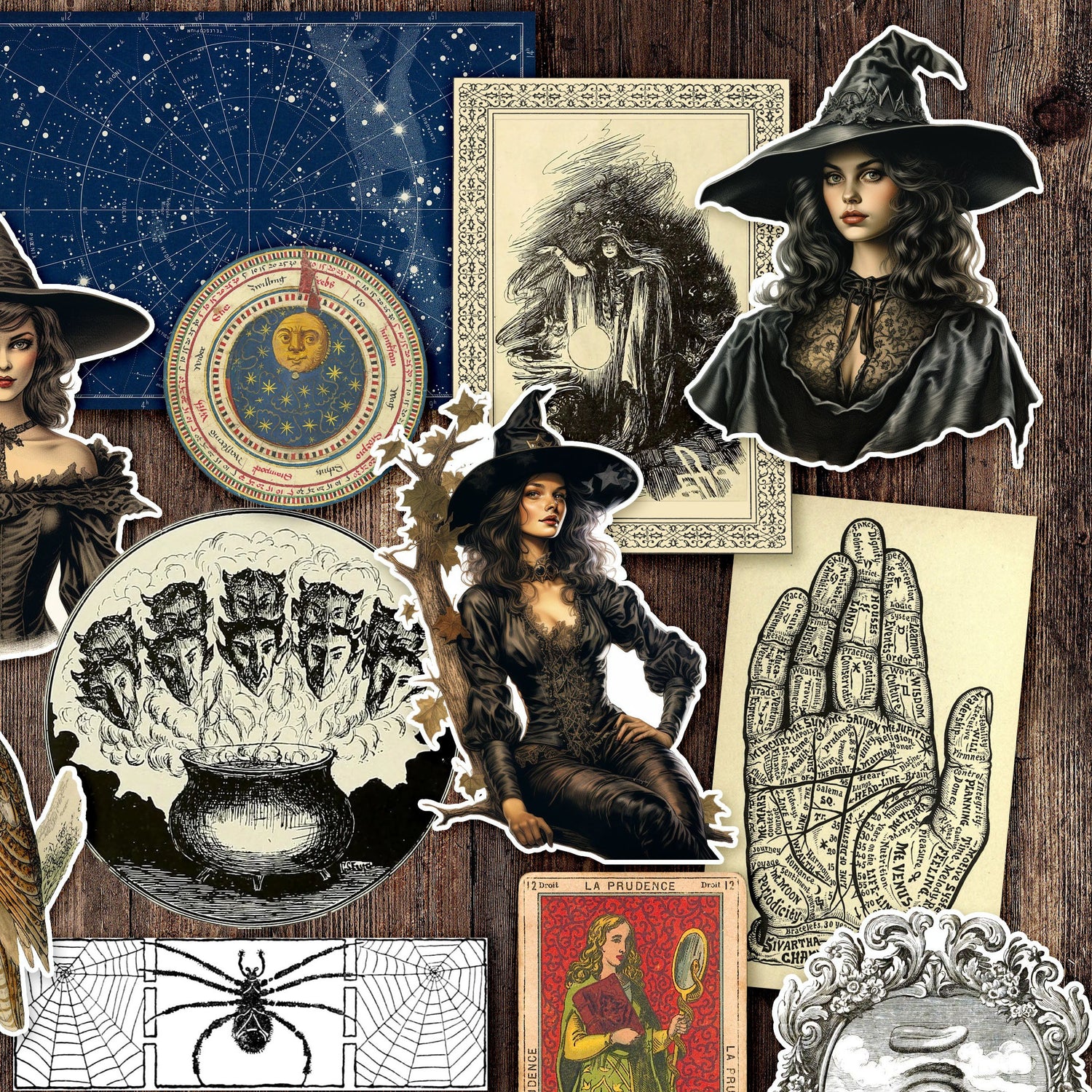 Sun & Moon Witchy Sticker Pack - Shop Online on roomtery