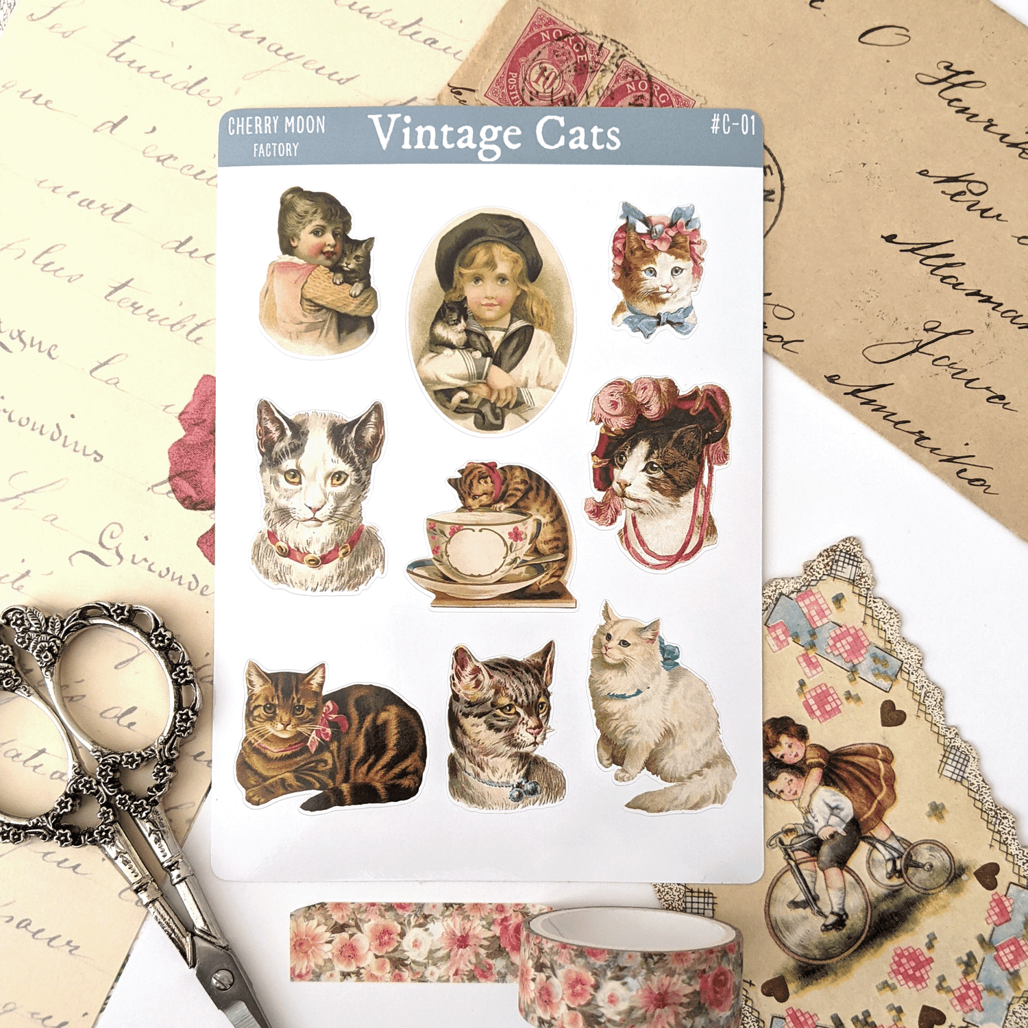 Vintage Moth Stickers – Cherry Moon Factory