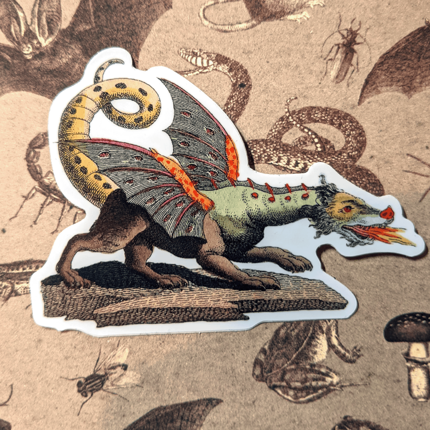 Medieval Dragon Waterproof Sticker