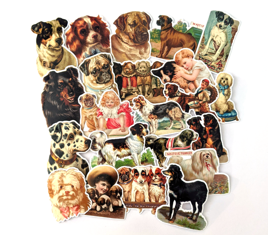 Vintage Dogs Sticker Pack