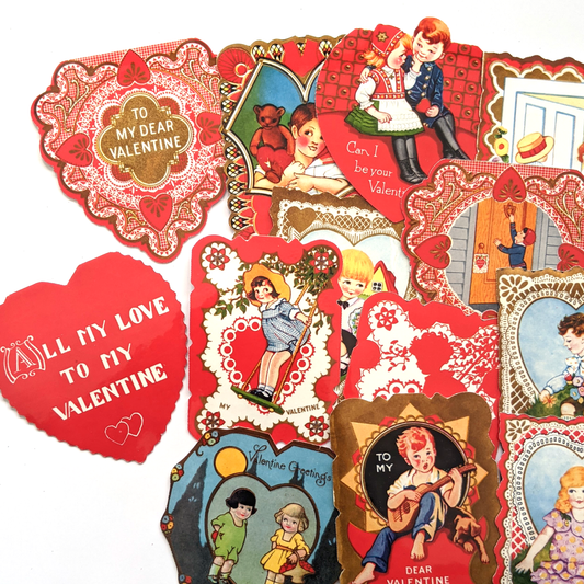 Vintage 1920's Valentine Stickers